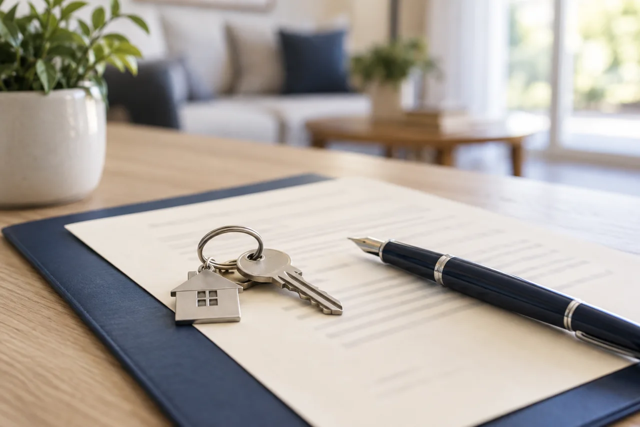 Property and closing documents prepared for professional review