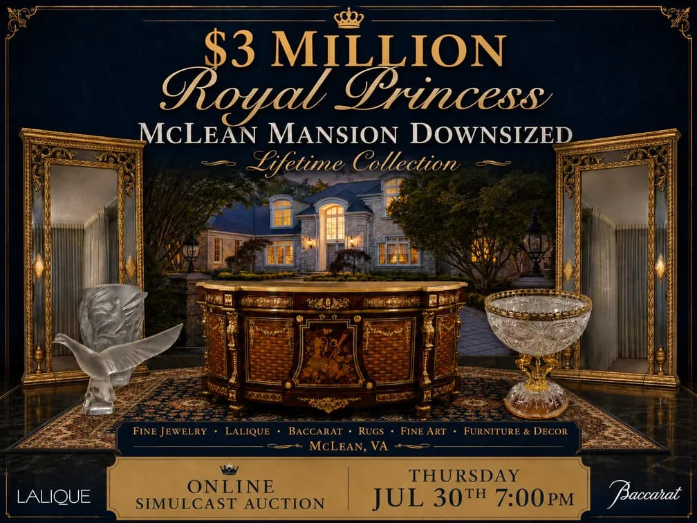 The Royal McLean Mansion Downsized: Property of a Princess · Furniture & Decor · Lalique · Rugs · Fine Art
